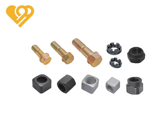 Heavy Duty Excavator SpareParts Black Bolts And Nuts Grade 12.9
